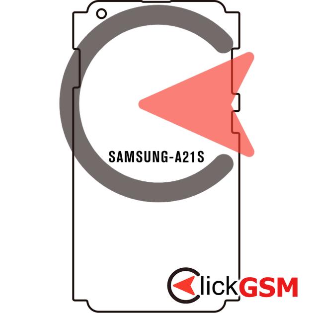 Folie Protectie Completa Fata UV Silicon Samsung Galaxy A21s