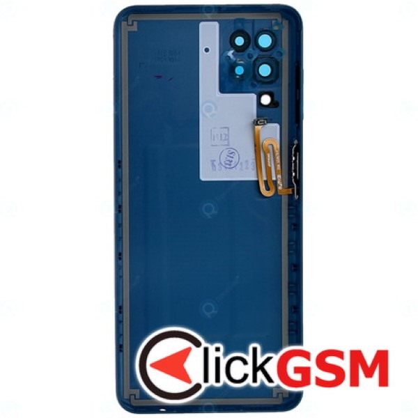 Capac Spate cu Buton Pornire, Buton Amprenta Albastru Samsung Galaxy A12 mjy