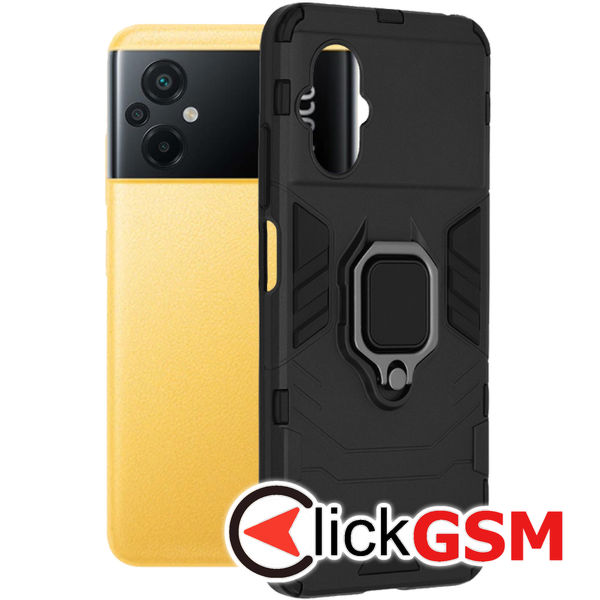 Accesoriu Husa Silicone Shield Negru Xiaomi POCO M5