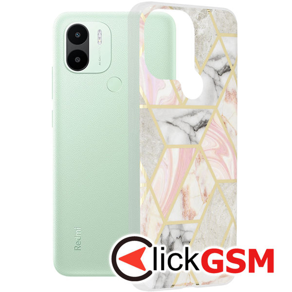 Accesoriu Husa Marble Roz Xiaomi Redmi A2+