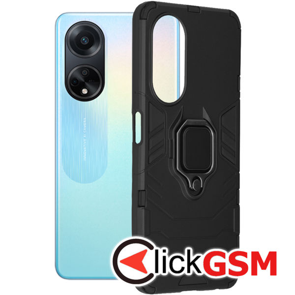 Accesoriu Husa Silicone Shield Negru Oppo A98 5G