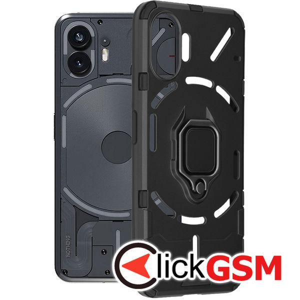 Accesoriu Husa Silicone Shield Negru Nothing Phone 2