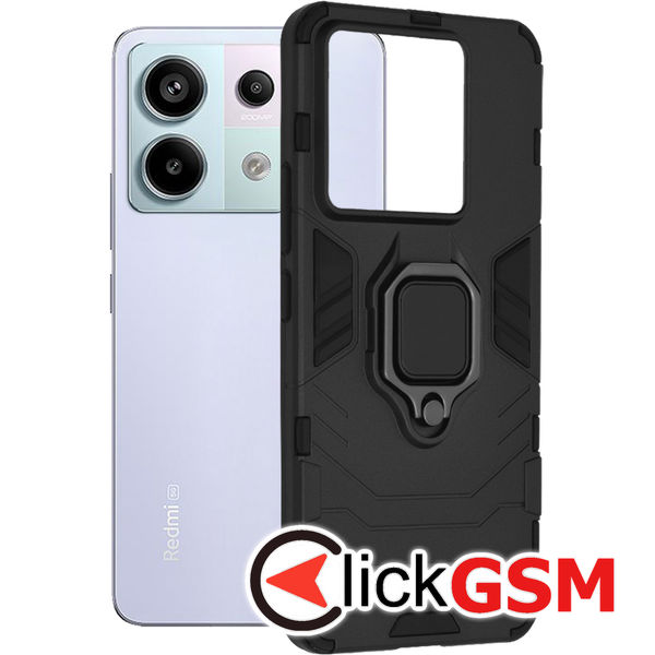 Accesoriu Husa Silicone Shield Negru Xiaomi Redmi Note 13 Pro