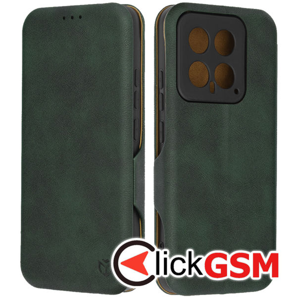 Accesoriu Husa Safe Wallet Verde Xiaomi 14