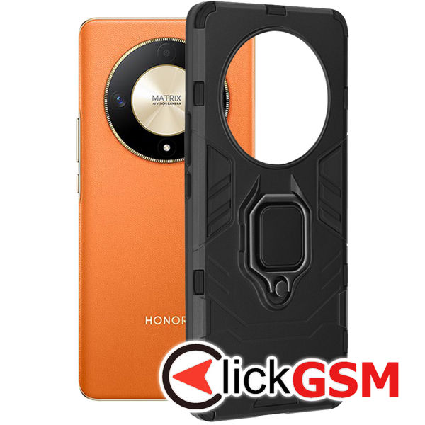 Accesoriu Husa Silicone Shield Negru Honor Magic6 Lite 5G