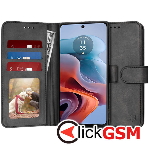 Accesoriu Husa Carte Negru Motorola Moto G34 5G