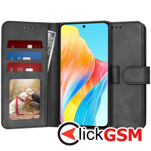 Accesoriu Husa Carte Negru Oppo A58 4G