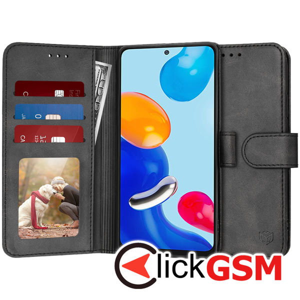 Accesoriu Husa Carte Negru Xiaomi Redmi Note 11