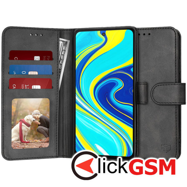 Accesoriu Husa Carte Negru Xiaomi Redmi Note 9 Pro