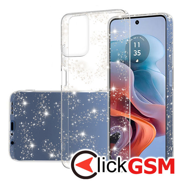 Accesoriu Husa SparkleSkin Transparenta Motorola Moto G34 5G