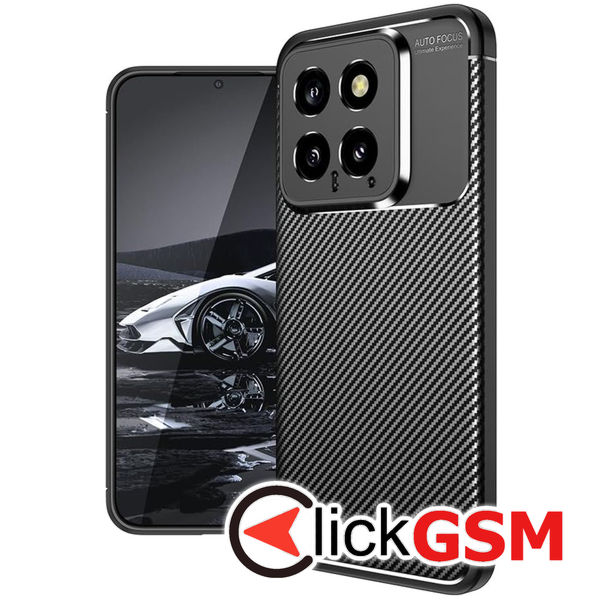 Accesoriu Husa Carbon Fiber Negru Xiaomi 14