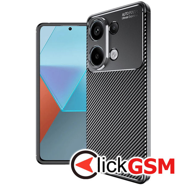 Accesoriu Husa Carbon Fiber Negru Xiaomi Redmi Note 13 4G