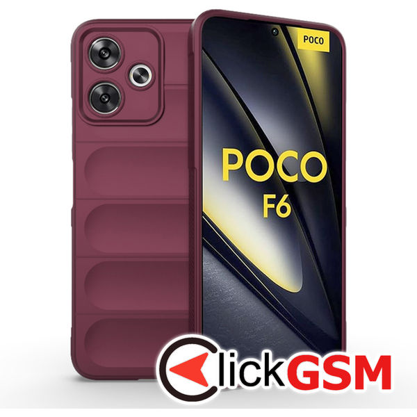 Accesoriu Husa Magic Shield Bordo Xiaomi POCO F6