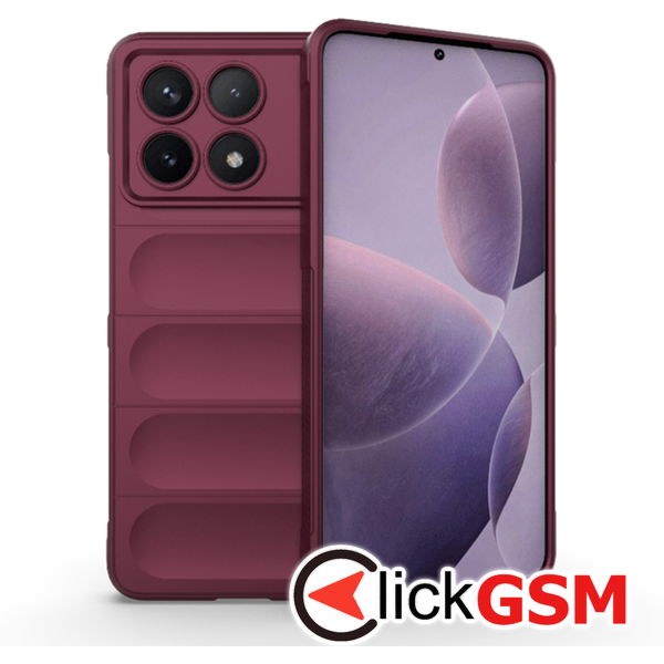 Accesoriu Husa Magic Shield Bordo Xiaomi POCO F6 Pro