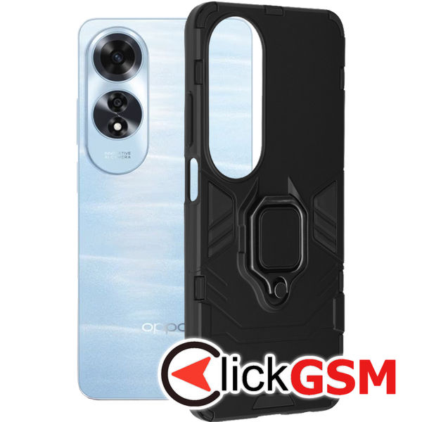 Accesoriu Husa Silicone Shield Negru Oppo A60