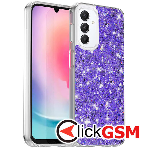 Accesoriu Husa Sparkly Glitter  Mov Samsung Galaxy A16