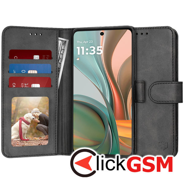 Accesoriu Husa Carte Negru Motorola Moto G75 5G