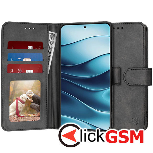 Accesoriu Husa Carte Negru Xiaomi Redmi Note 14 5G