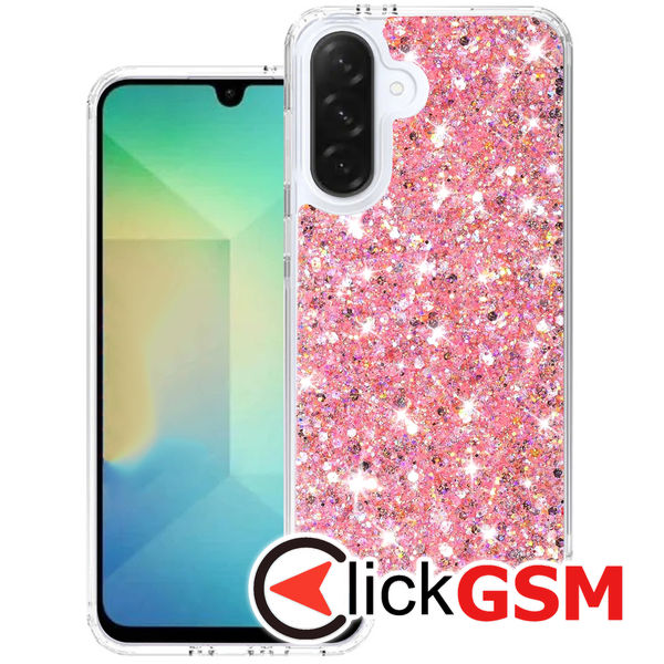 Accesoriu Husa Sparkly Glitter  Roz Samsung Galaxy A26