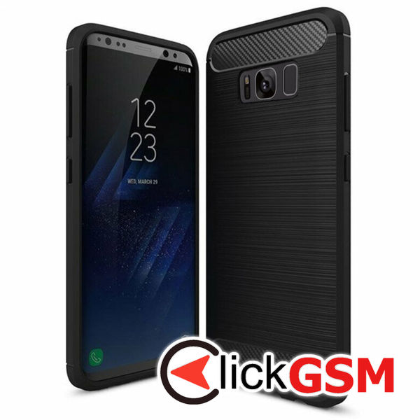 Accesoriu Husa Carbon Silicone Negru Samsung Galaxy S8+