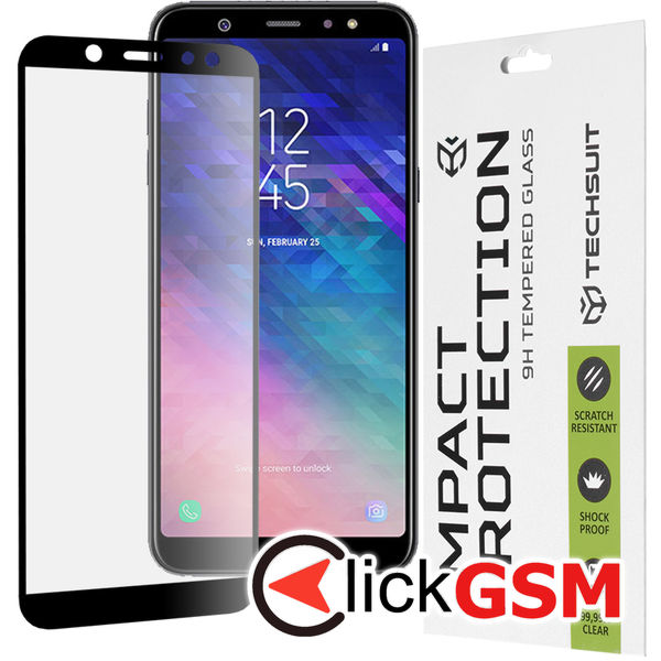 Accesoriu Folie Securizata Negru Samsung Galaxy A6 Plus 2018