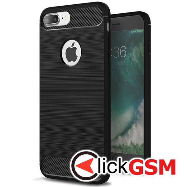 Accesoriu Husa Carbon Silicone Negru Apple IPhone 7 Plus