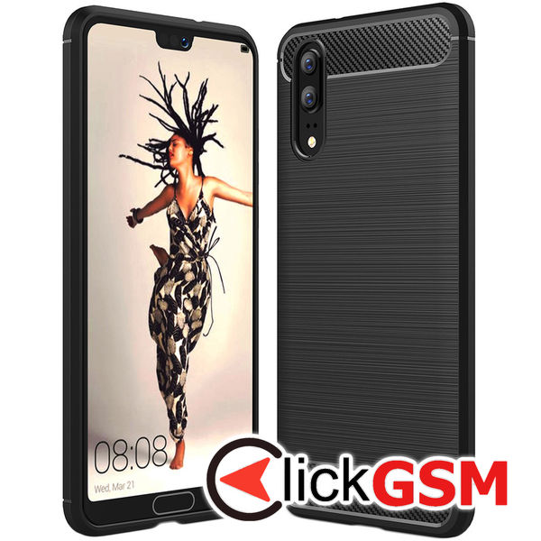 Accesoriu Carbon Silicone Huawei P20