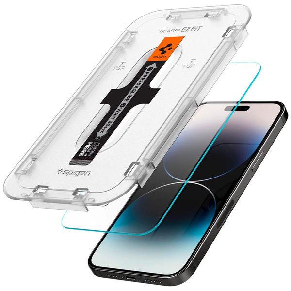 Spigen - Glas.tR EZ-FIT (2 pack) - iPhone 14 Pro Max - Clear