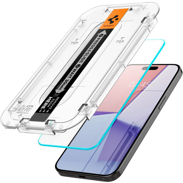 Spigen - Glas.tR EZ-FIT - iPhone 15 Pro - Clear