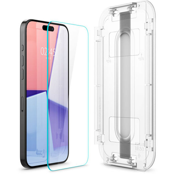 Spigen - Glas.tR EZ-FIT - iPhone 15 Pro - Clear