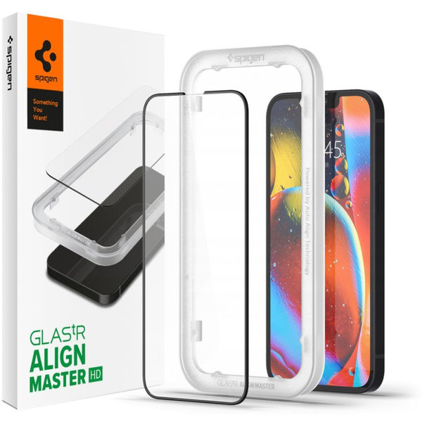 Spigen - Glas.tR Align Master - iPhone 13 / 13 Pro / 14 - Black