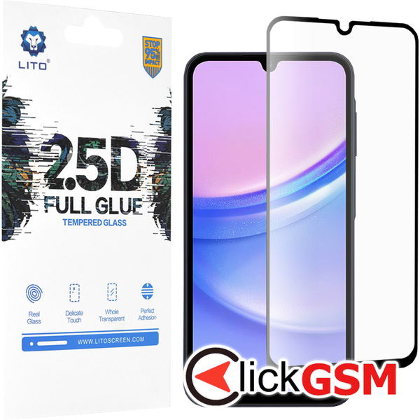 Accesoriu Folie Full Glue Negru Samsung Galaxy A15 5G