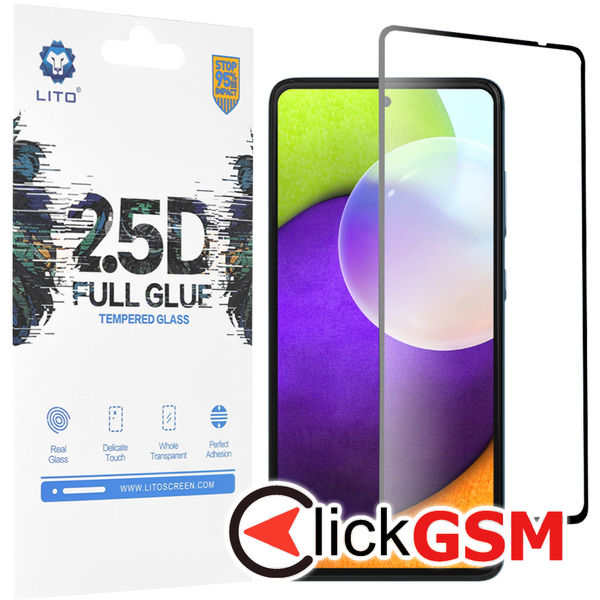 Folie Full Glue negru-transparenta Samsung Galaxy A52 5G du0