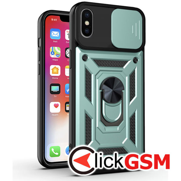 Husa CamShield verde Apple iPhone X acs