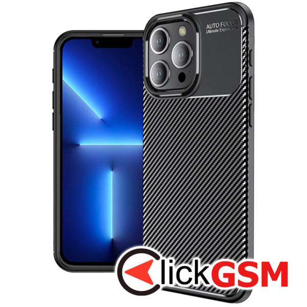 Husa Carbon Fiber negru Apple iPhone 13 Pro Max bgg