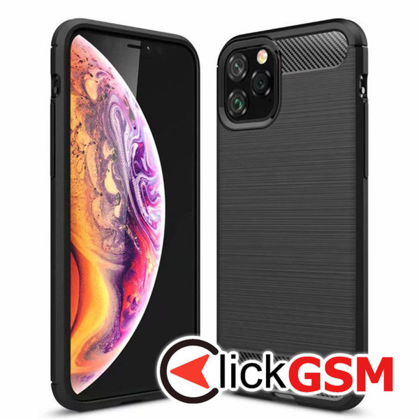 Husa Carbon Silicone negru Apple iPhone 11 Pro 9y6