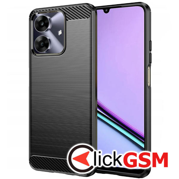 Husa Carbon Silicone negru Realme Note 60 ir5