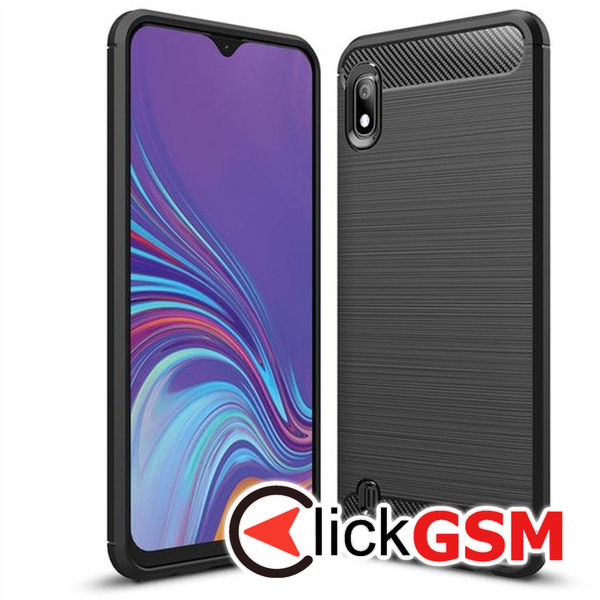 Husa Carbon Silicone negru Samsung Galaxy A10 9y5