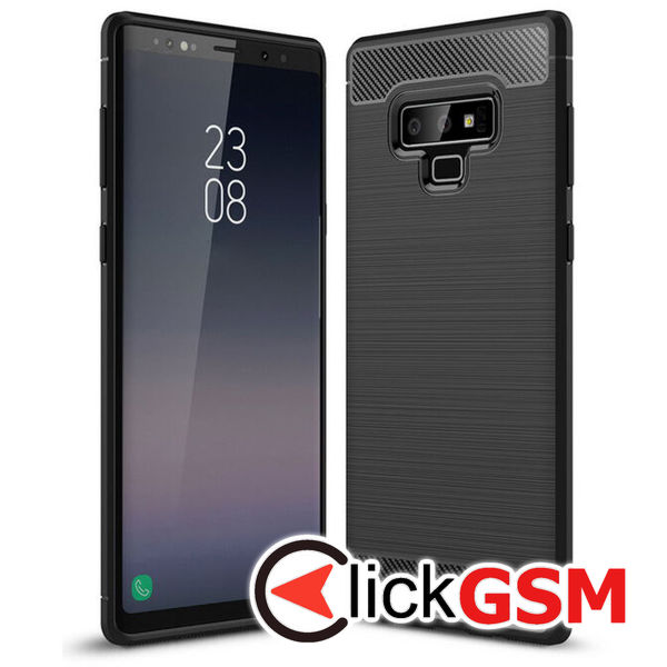 Husa Carbon Silicone negru Samsung Galaxy Note9 5eg