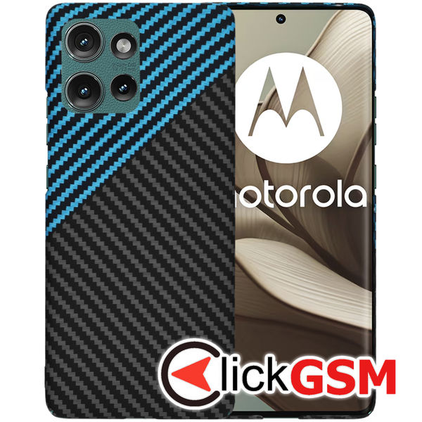 Husa Carbonite bleu Motorola Edge 50 605