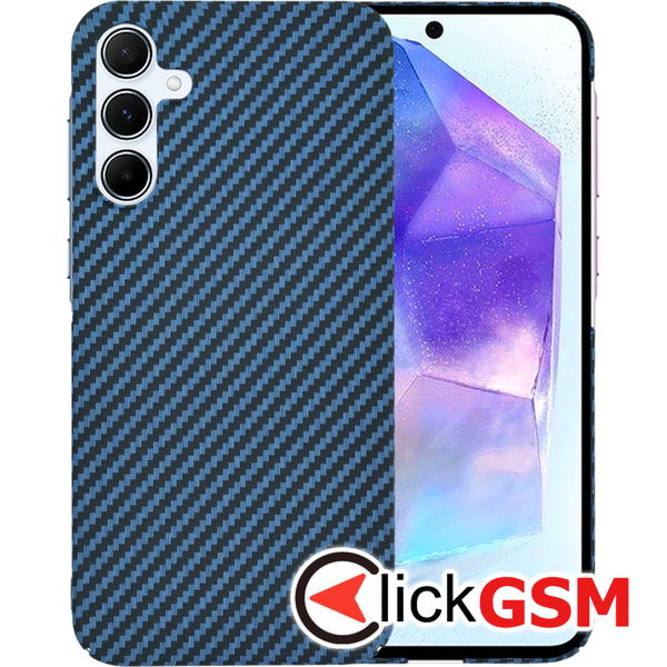 Husa Carbonite cyan Samsung Galaxy A55 eru