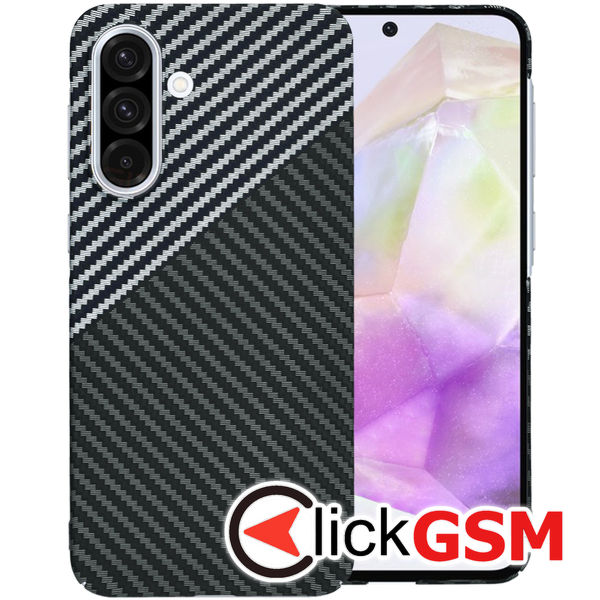 Husa Carbonite gri Samsung Galaxy A36 5G h19