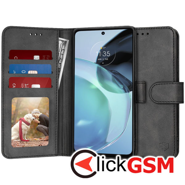 Husa Carte negru Motorola Moto G72 921