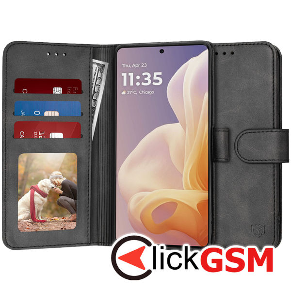 Husa Carte negru Motorola Moto G85 eyr