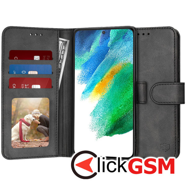 Husa Carte negru Samsung Galaxy S21 FE 93c