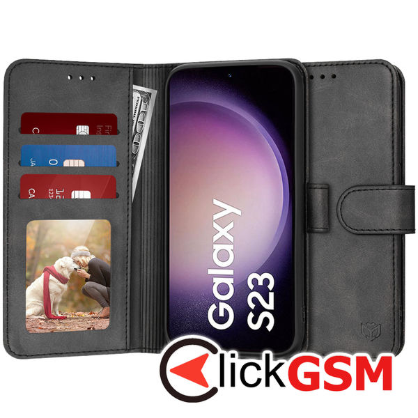 Husa Carte negru Samsung Galaxy S23 93l