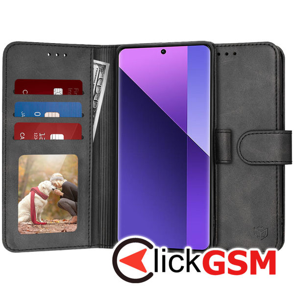 Husa Carte negru Xiaomi Redmi Note 13 Pro+ 92r