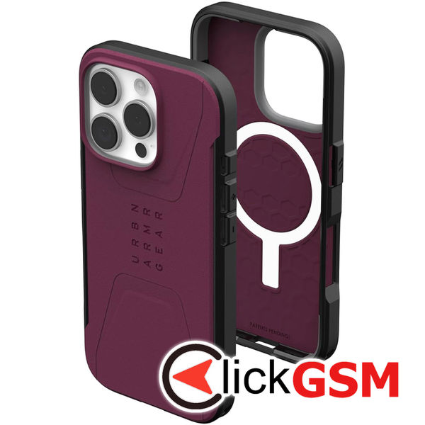 Husa Civilian bordo Apple iPhone 16 Pro il9