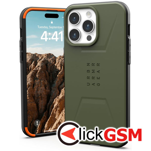 Husa Civilian verde Apple iPhone 15 Pro Max ilg