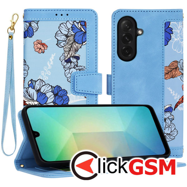 Husa Flip bleu Samsung Galaxy A26 5G 4o5